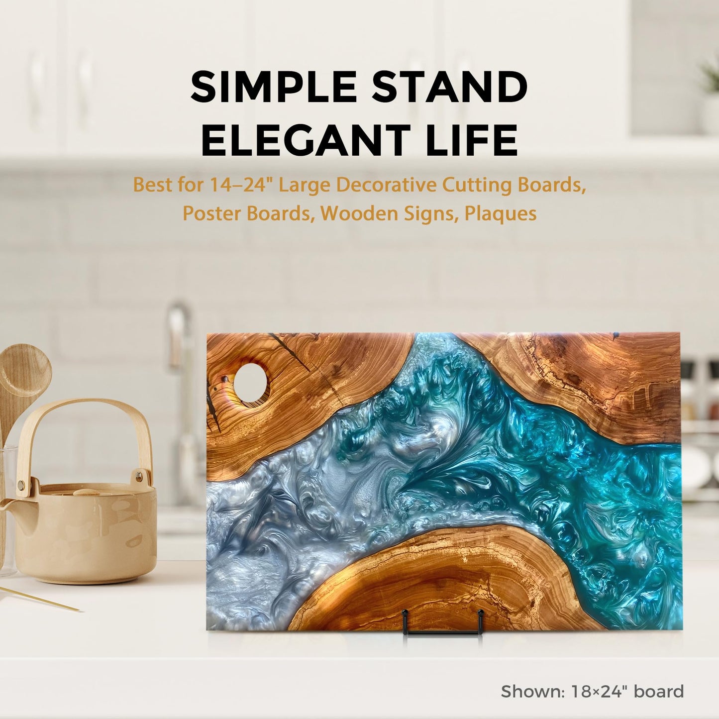 TR-LIFE 3 Pack 12 Inch Plate Stands for Display - Large, Metal Picture Frame Holder Stand + Easels for Decorative Platter, Book, Plaque, Photo, Table Top Art