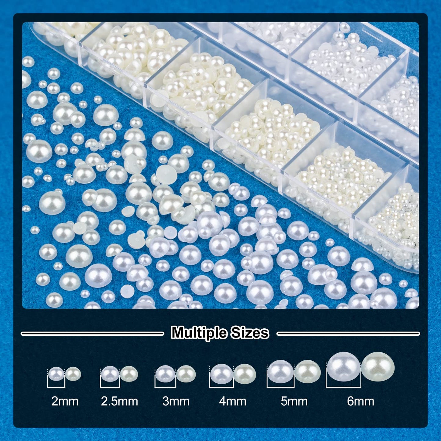 Nail Art Rhinestone Glue Gel&2 Boxes Flatback Gems Kit, 1 Tube of 15ml Rhinestone Gel Glue(UV/LED Needed)+Round AB Gems+Flat-Back Half Round White&Beige Pearls with Pickup Tools