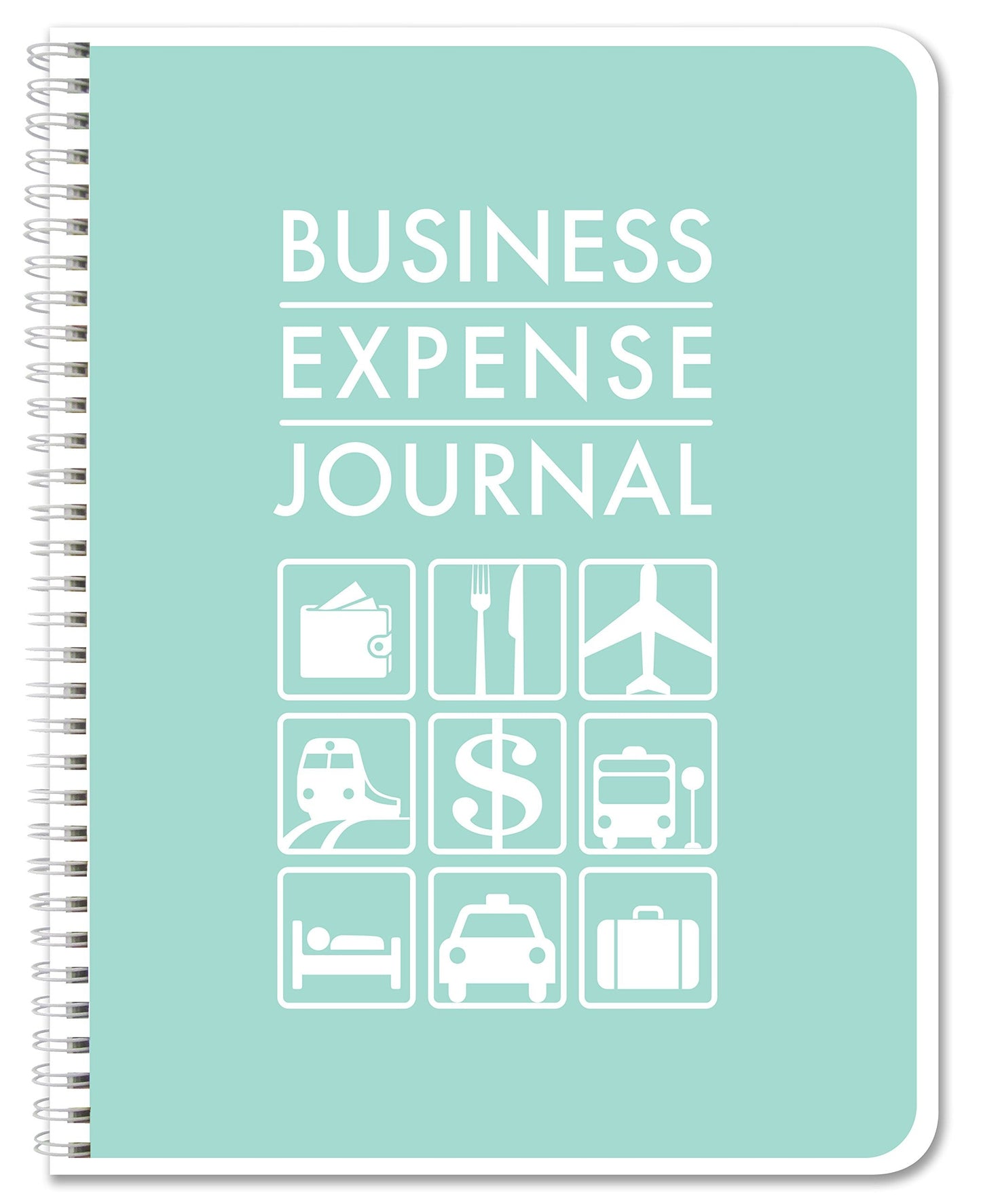 BookFactory Business Expense Log Book Expense Tracking Ledger Logbook Journal Receipt Organizer 100 Pages 8.5''x11'' Wire-O (Made in USA)