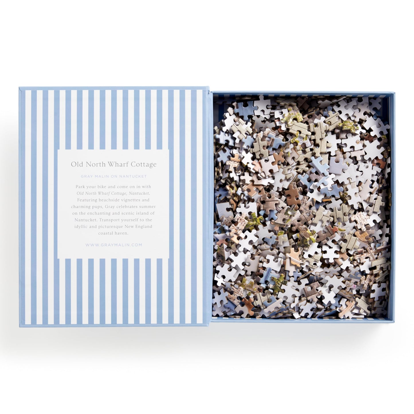 Galison Gray Malin Nantucket – 1000 Piece Book Puzzle with Dreamy Nantucket Photography Packaged in Magnetic Keepsake Book Sized Box