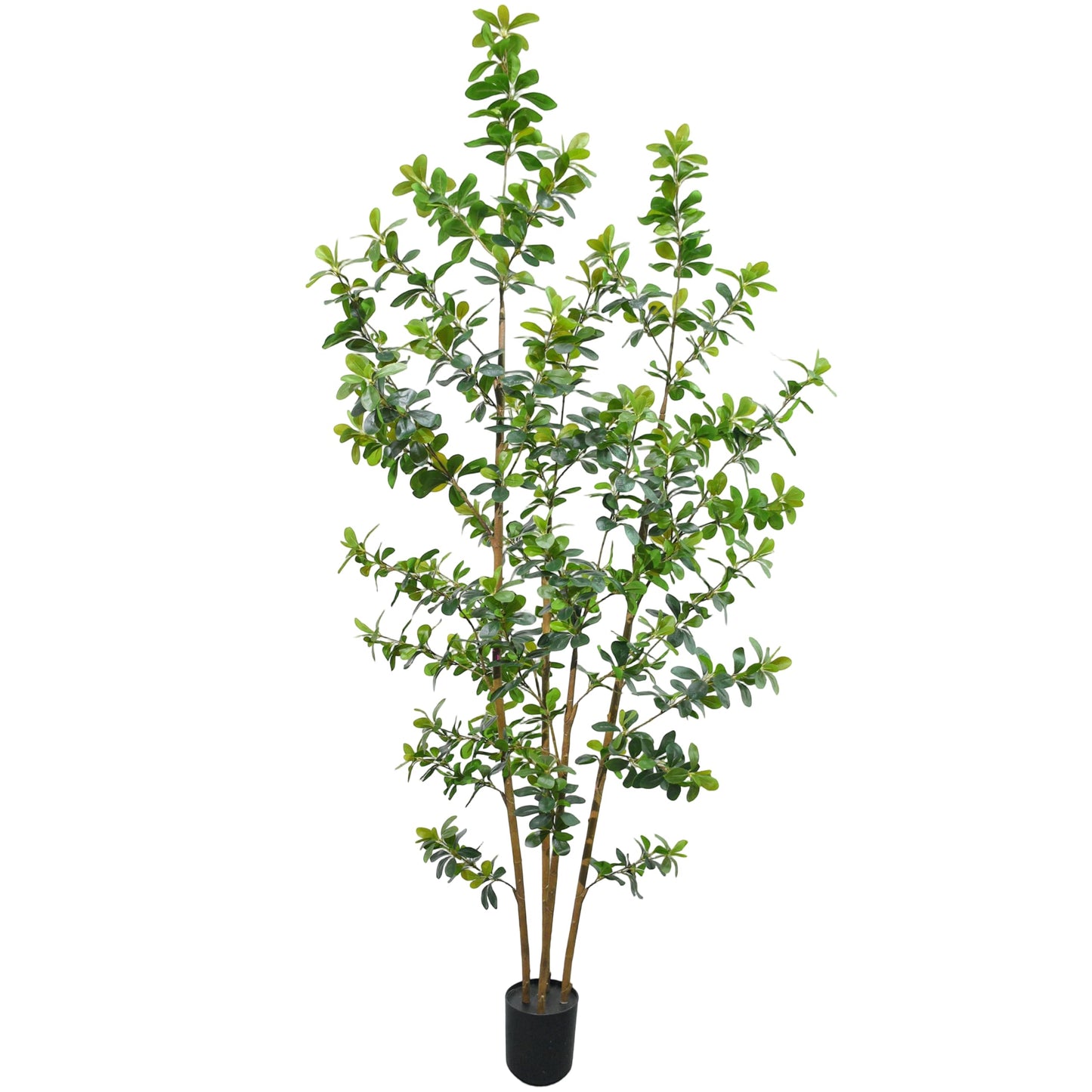 ZSENENT Fake Trees Premium 4 Main Trunks 7 ft Faux Black Olive Tree, Realistic Olive Trees Artificial Indoor, Low-Maintenance, Ideal Artificial Tree for Home Office Décor (Green)