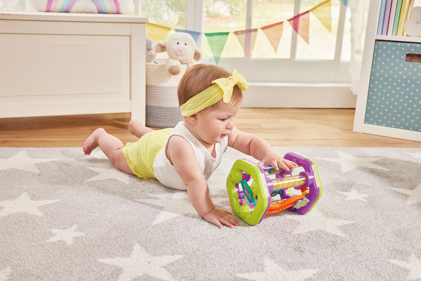 Kidoozie Flip 'n Roll Hexagon Ages 6 Month + Infant Toddler Learning Toy
