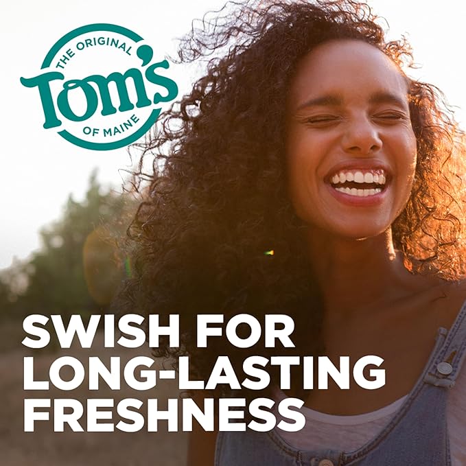 Tom's of Maine Natural Wicked Fresh Alcohol-Free Mouthwash, Cool Mountain Mint, 16 oz. 6-Pack (Packaging May Vary)