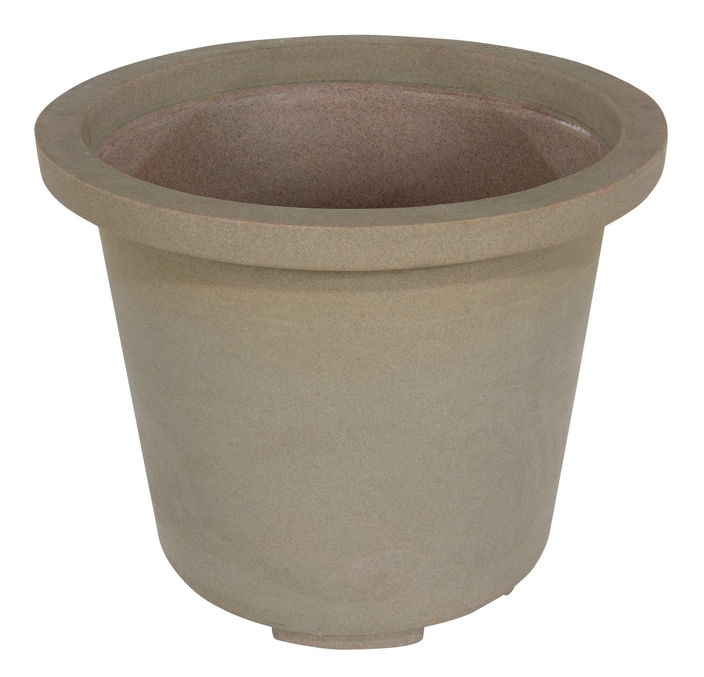 Vestil OG-IP-65-GKT Plastic Industrial Planter 36-1/4 in. x 36-1/4 in. x 36-1/4 in. 65 Gallon 800 Lb. Capacity Granite Khaki