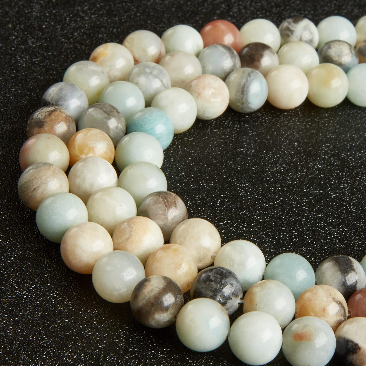 45pcs 8mm Natural Amazonite Beads Gemstone Beads Round Loose Beads for Jewelry Making