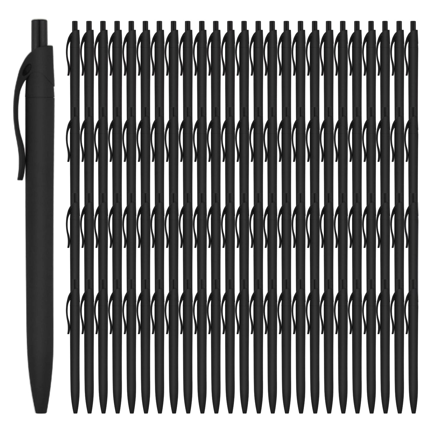 Deegtran Bulk Pens, 400 Pack No Bleed Black Barrel Click Pens, Retractable Ballpoint Pens, Medium Point, Smooth Ink, 1.0MM Black Ink