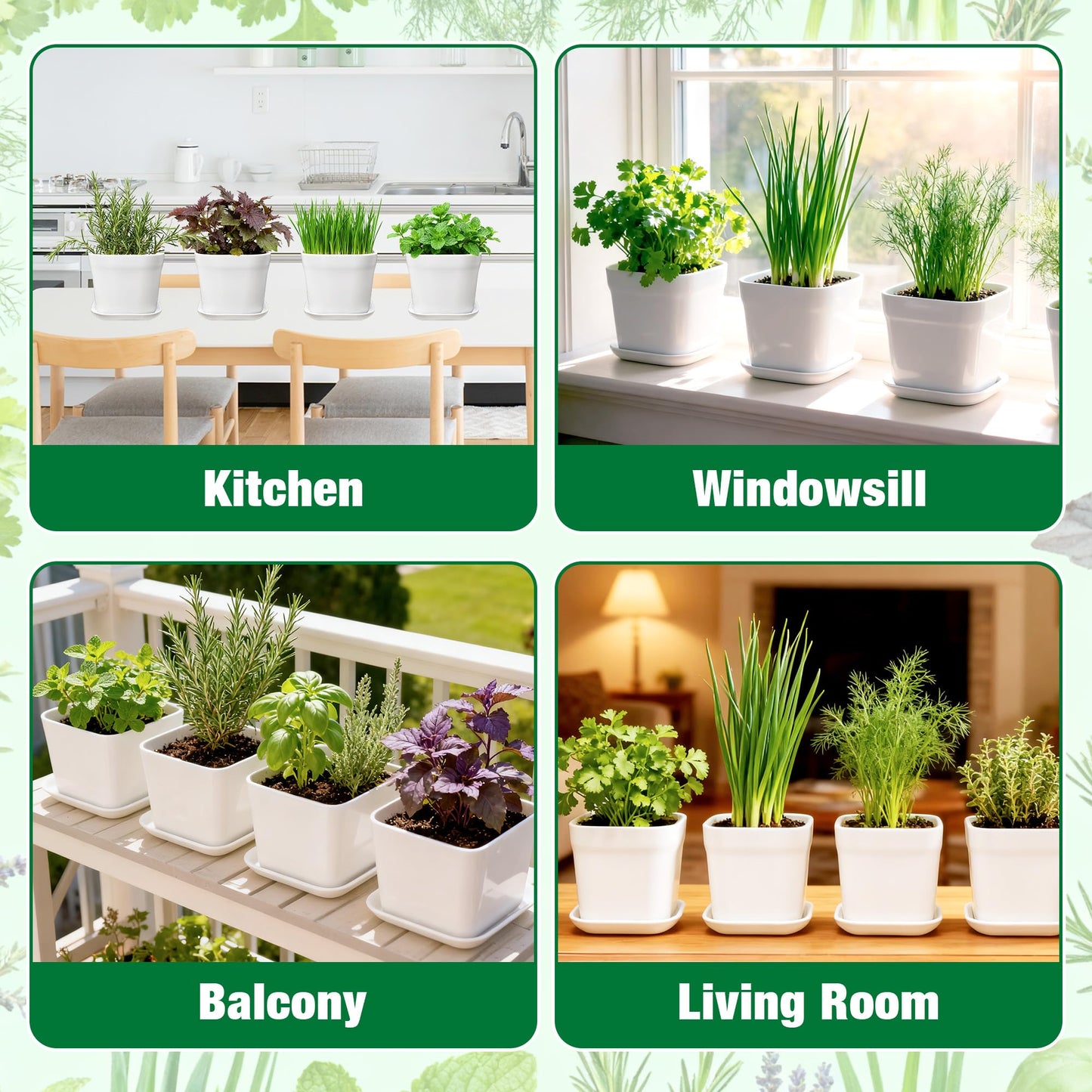 12 Herb Garden Kit Indoor - 42 Pcs Complete Kitchen Window Herbs Seeds Growing Starter Set Kit Gardening Gift Birthday Housewarming Christmas Gift for Women Her Mom Men Home Chefs Gardener Beginner