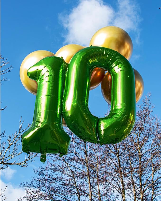 Dark Green Number 12 Balloon 40 Inch, 12th Birthday Party Decorations for Children, Giant 12 Foil Balloon for Party Supplies