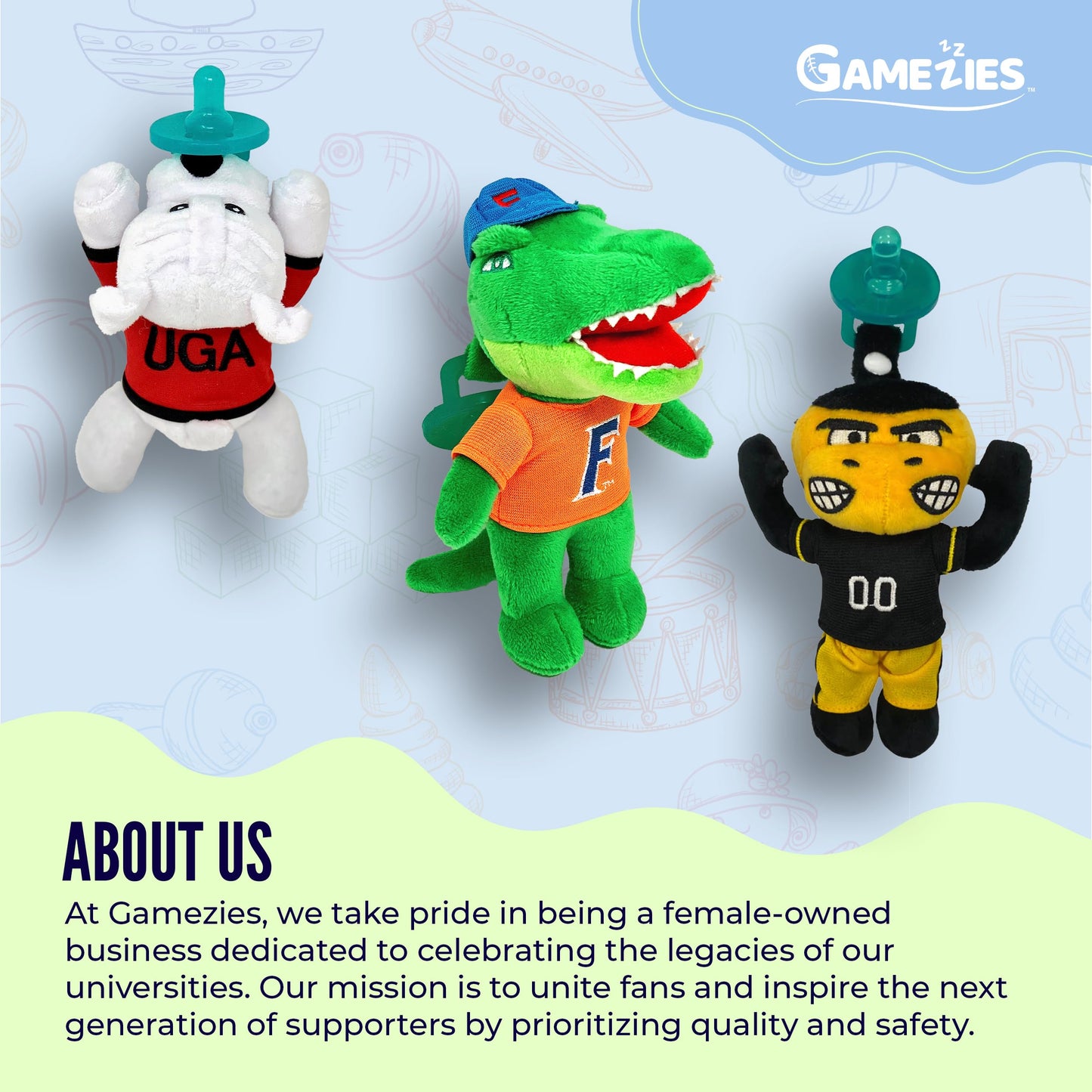 Gamezies Baby Boy and Girl Silicone First Responder Firefighter Stephen Pacifier with Detachable Plush Toy Holder, CPSIA Tested, BPA-Free 0-6 Months
