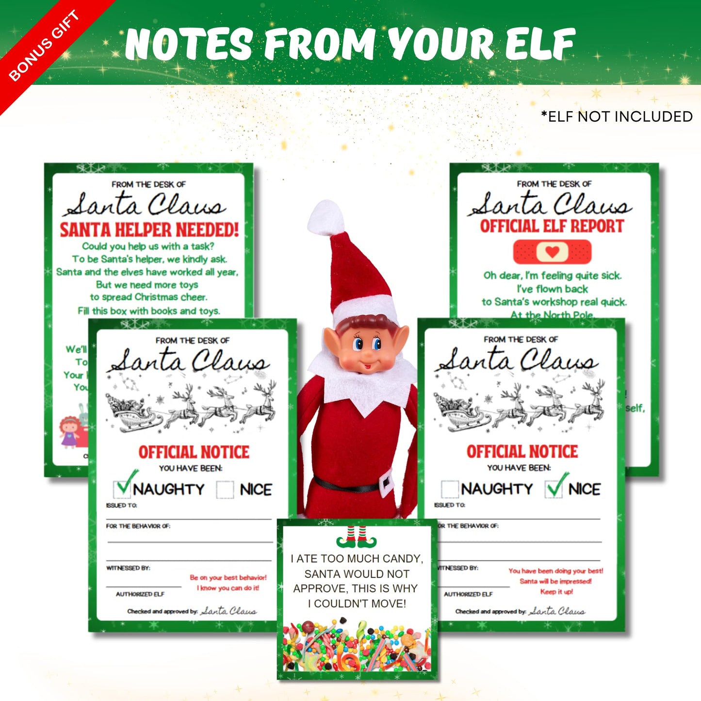 XOXO Parents Northpole Pro™ Elf Upgrade Kit for Adults – DIY Posable Elf Doll Kit – Includes Wire, Tools, Message Cards & Instructions