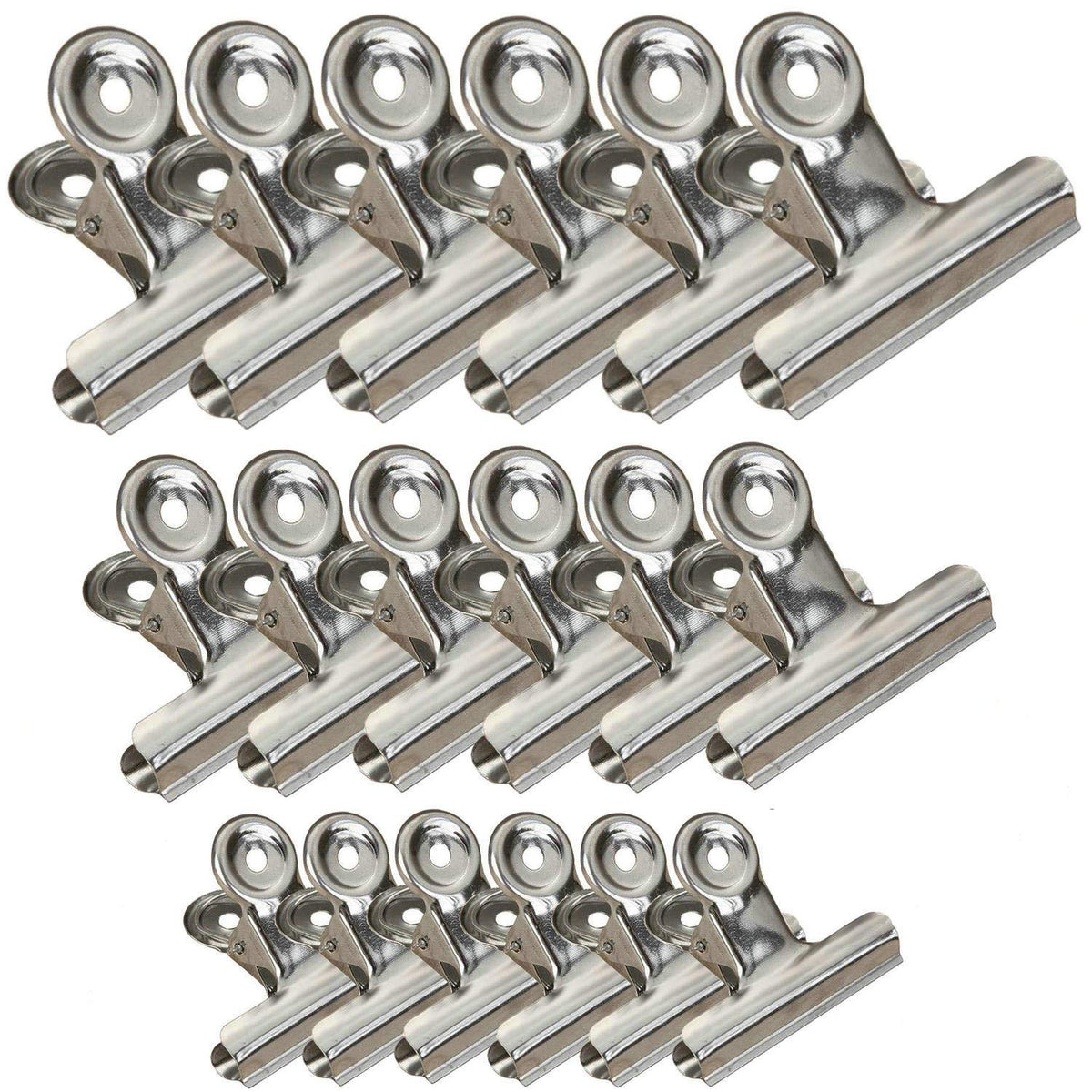 18 Pack Stainless Steel Chip Bag Clips Heavy Duty Food Bags Clamp Clips for Kitchen Office School (18 Count)