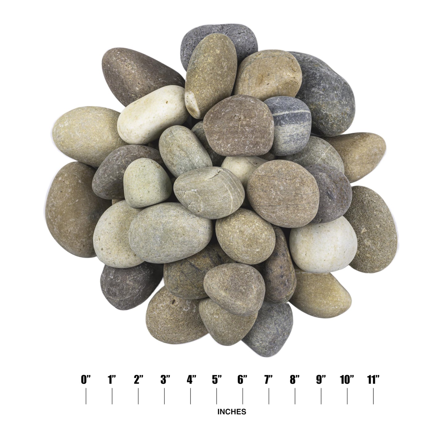 MSI Decorative Polished Multicolor Pebbles, 1 inch - 2.5 inch, 40 lb. Bag
