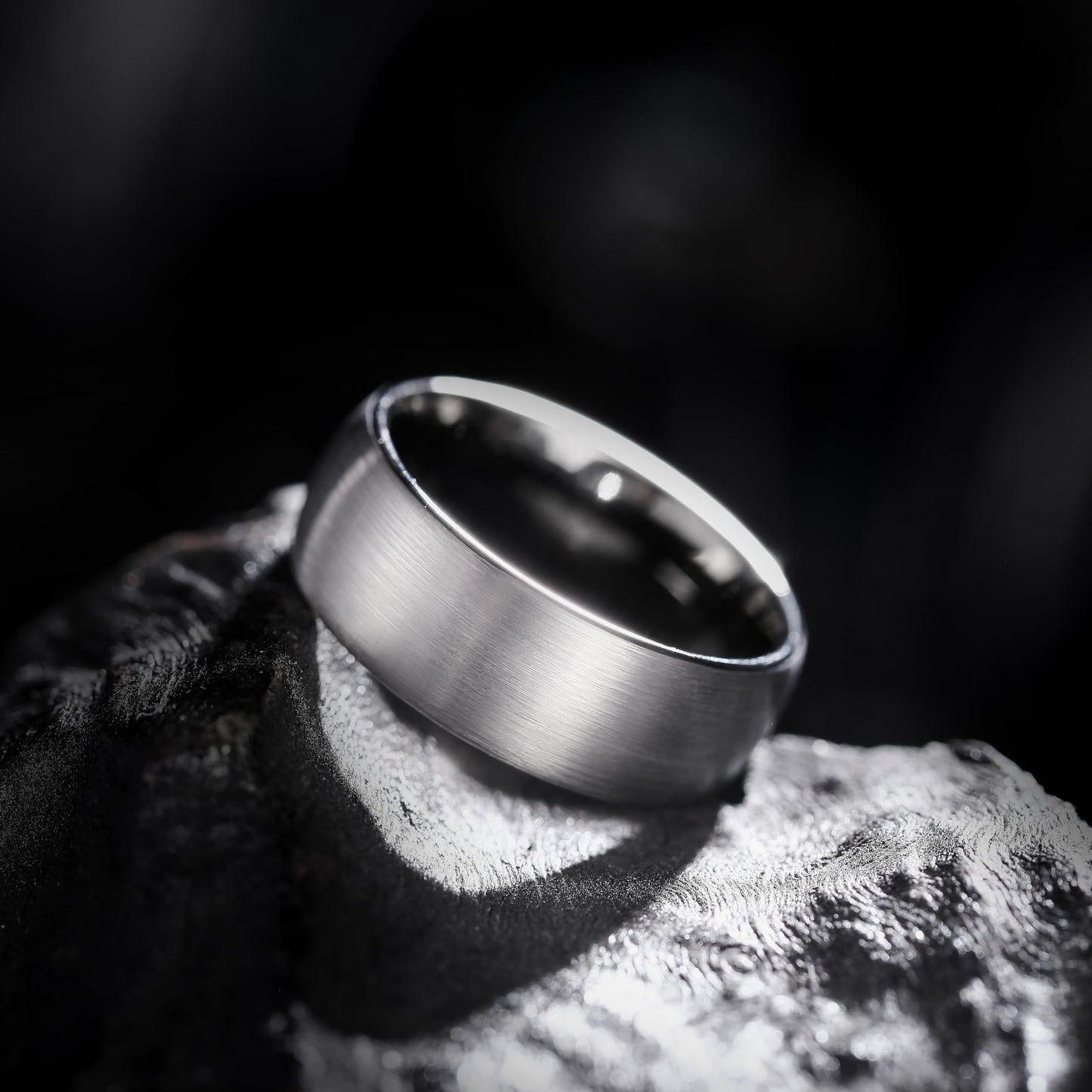 King Will 8mm Gunmetal Mens Wedding Band, Domed Brushed Tungsten Carbide Rings for Men Women, Comfort Fit, Durable, Size 10.5