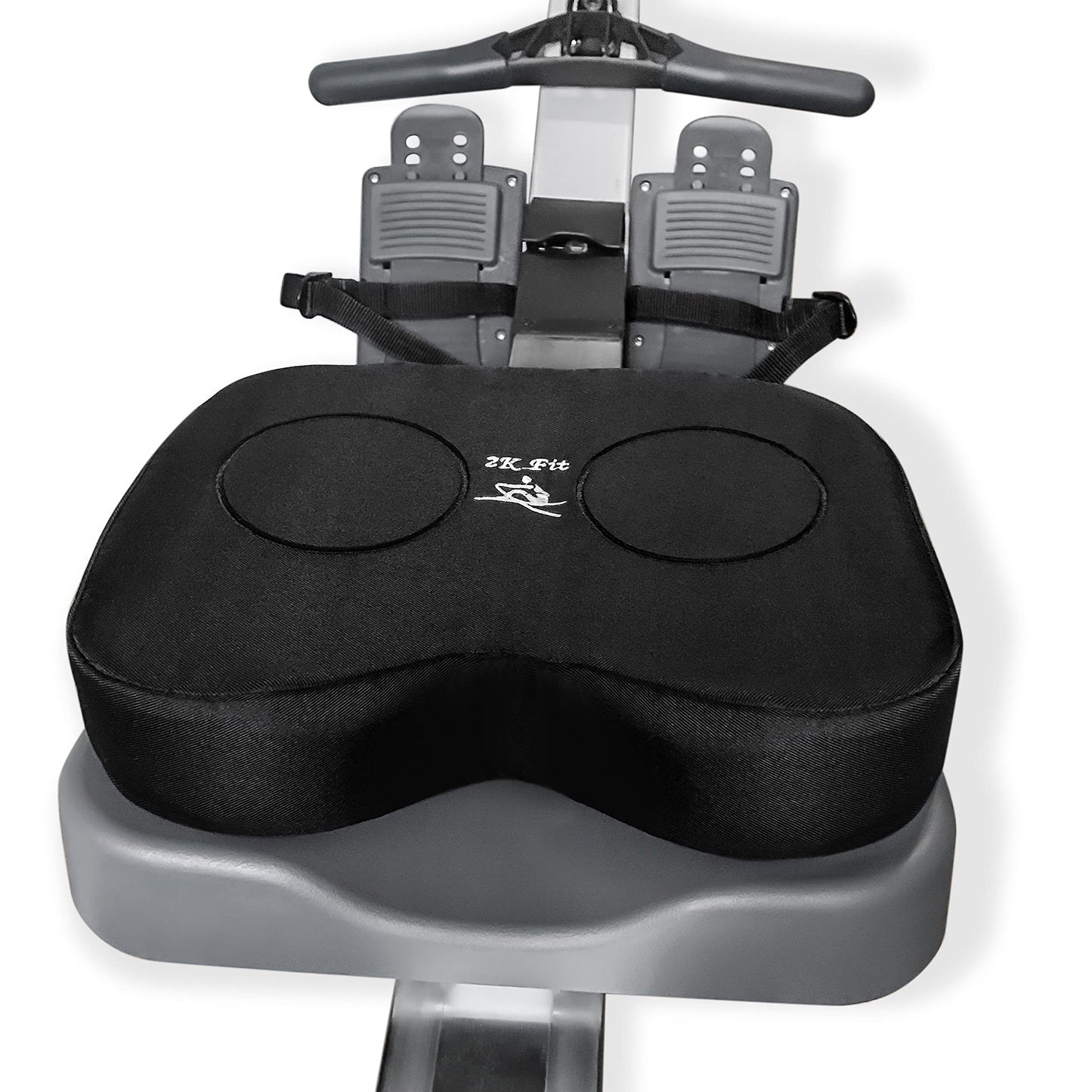2K Fit Rowing Machine Seat Cushion (Model 1) for The Concept 2 Rowing Machine with Medium Thickness Dual Density Memory Foam, Washable Cover for Indoor Erg, Concept 2 Rower, Water Rower Seat Pad