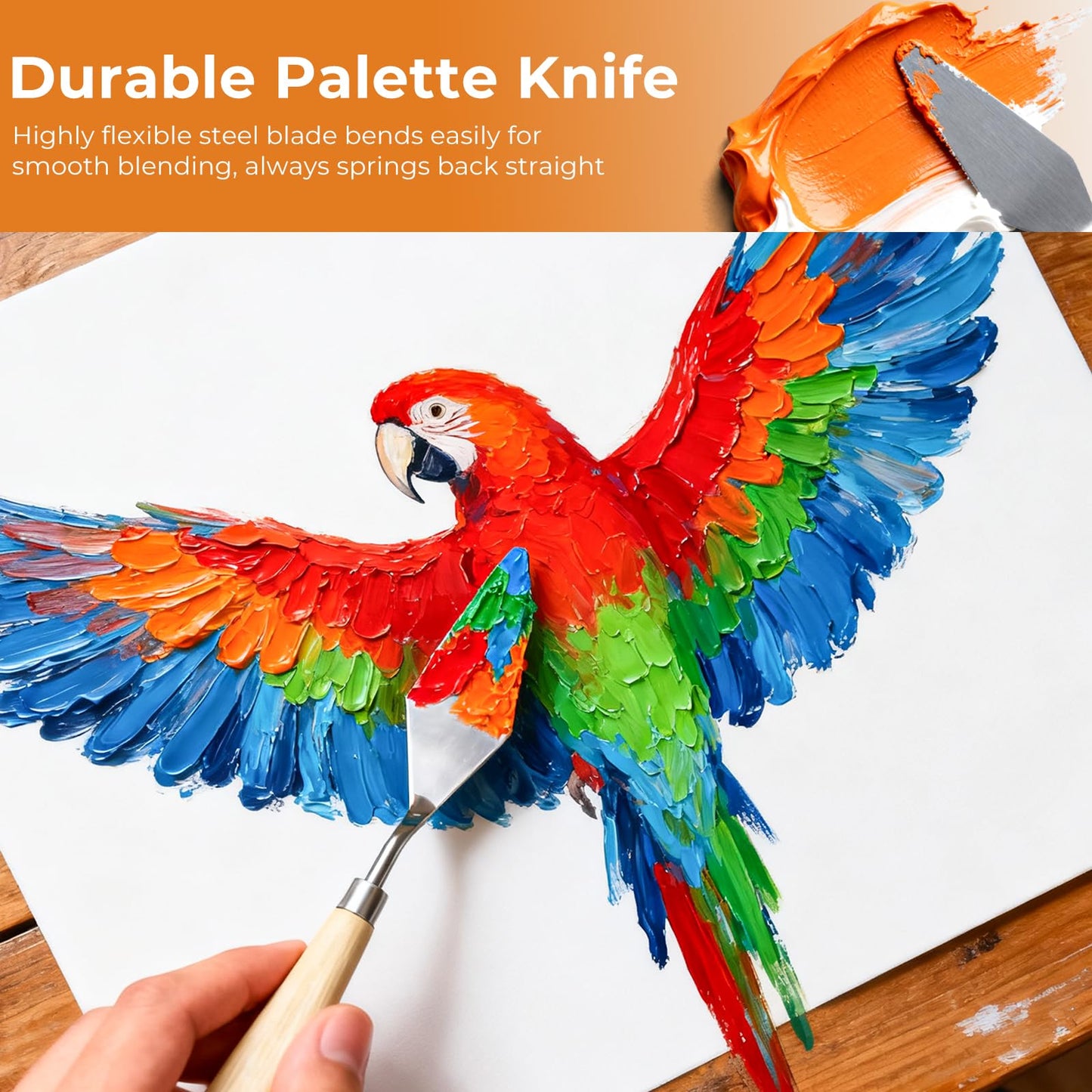Nicpro 36pcs Paint Brush Set, Professional Paintbrushes with Palette Knife and Cloth Roll, Suitable for Artists and Beginners for Acrylic Painting, Oil, Watercolor, Gouache