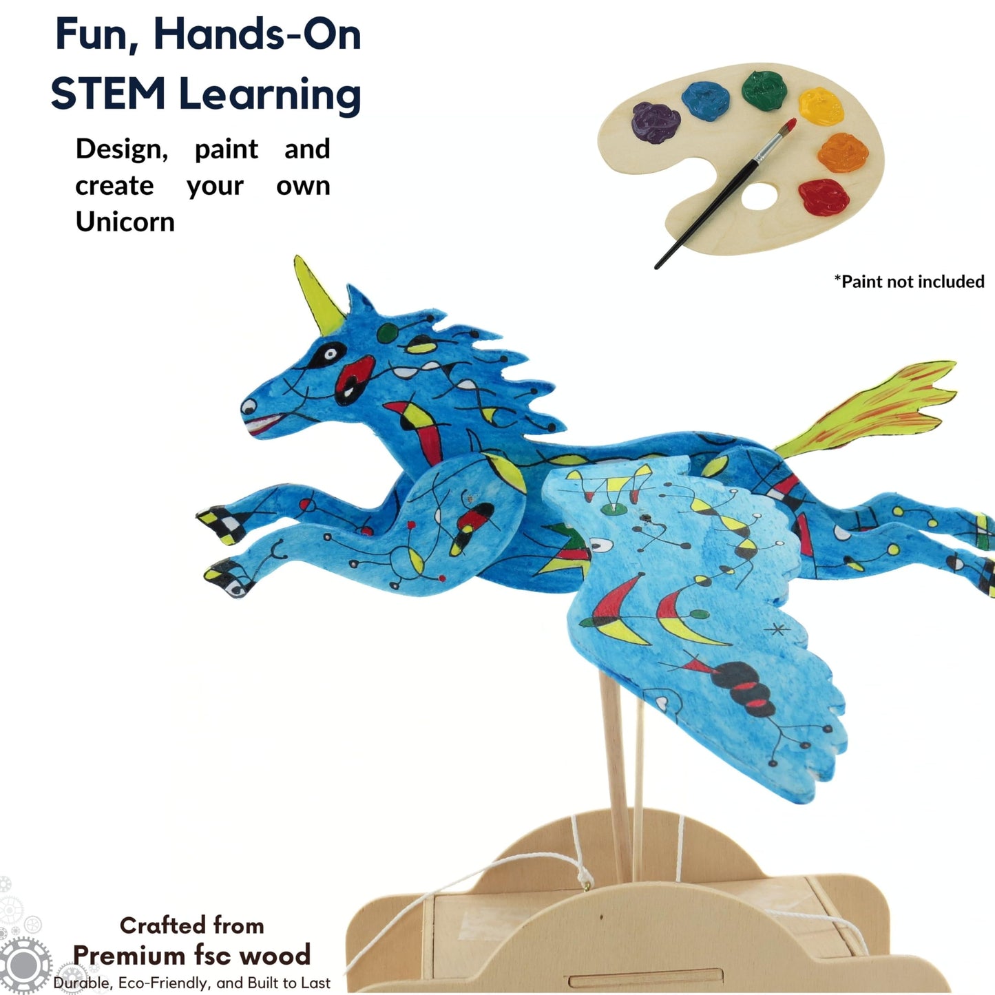 Pathfinders Stem kit - Automata Flying Unicorn Girls and Boys – Build a Moving Unicorn Model – Magical Mechanical Toy – Educational Engineering Gift for Kids 8+