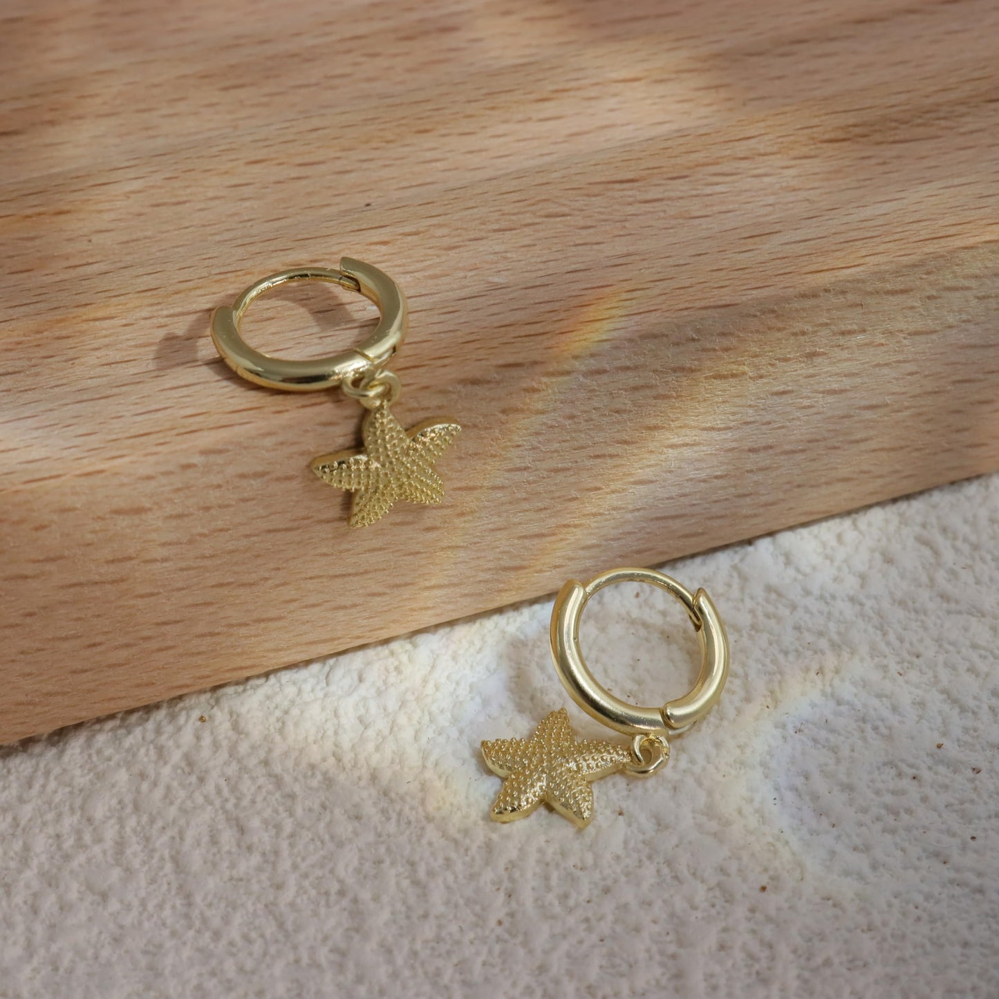 ToHeart Starfish Earrings for Womens 14K Beach Earrings for Womens Birthday Gifts