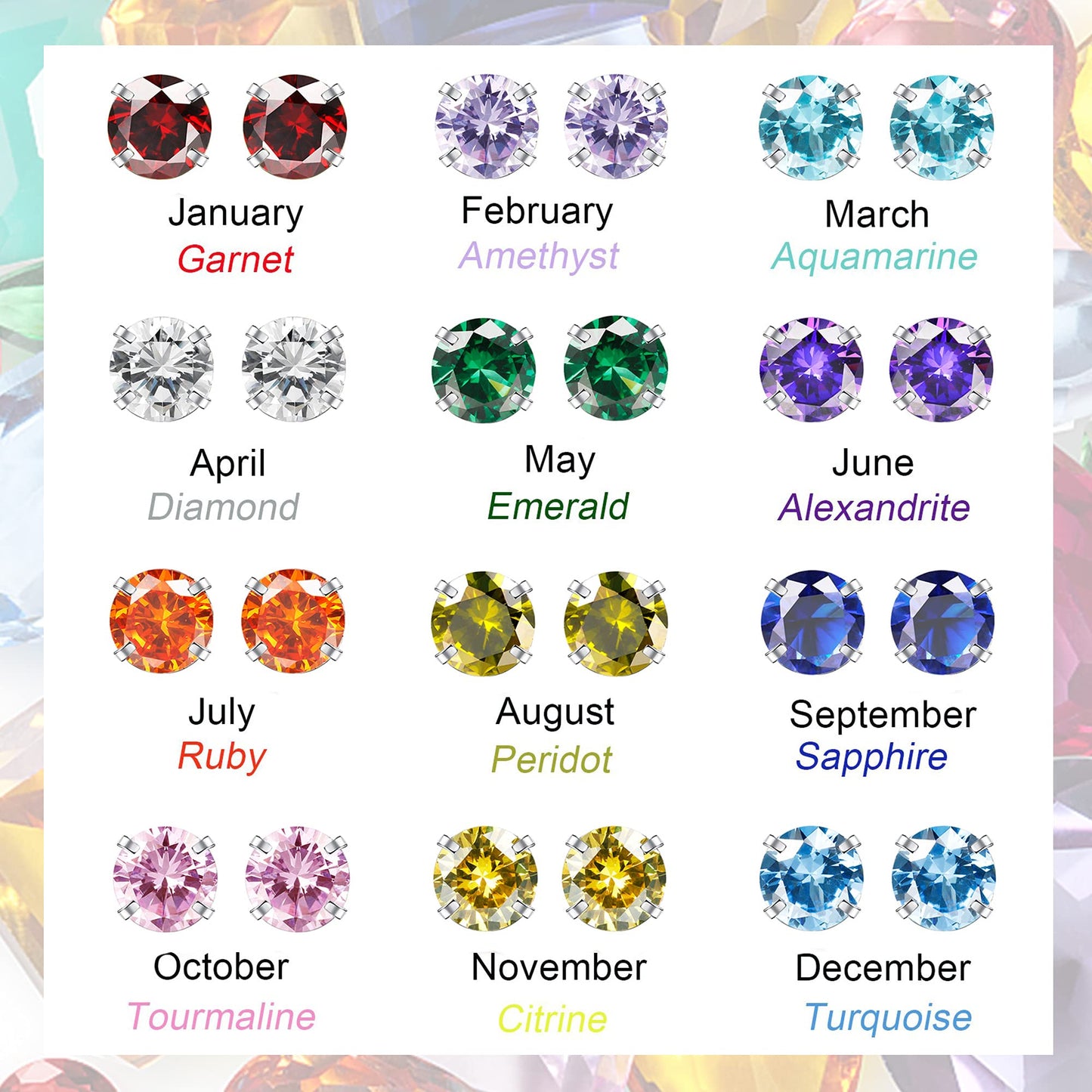 Fansilver 20G Hypoallergenic Flat Back Earrings for Women Men Silver 14K Gold Stainless Steel Stud Earrings Brithstone Cubic Zirconia Studs Surgical Steel Cartilage Earrings for Sensitive Ears