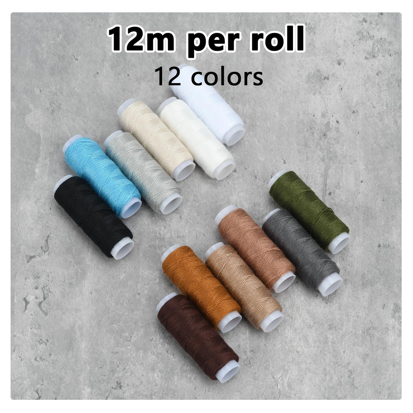 Leather Sewing Kit, Professional Leather Repair Kit with Upholstery Thread, Sewing Awl Hand Sewing Punch Stitching Needles for Craft DIY Tool (B Style)