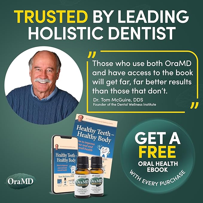 OraMD 4-in-1 Extra Strength Tooth Oil - Clinically Tested Gum Disease Treatment, Gingivitis Treatment and Sensitive Teeth and Gums - All-Natural (2 Pack)
