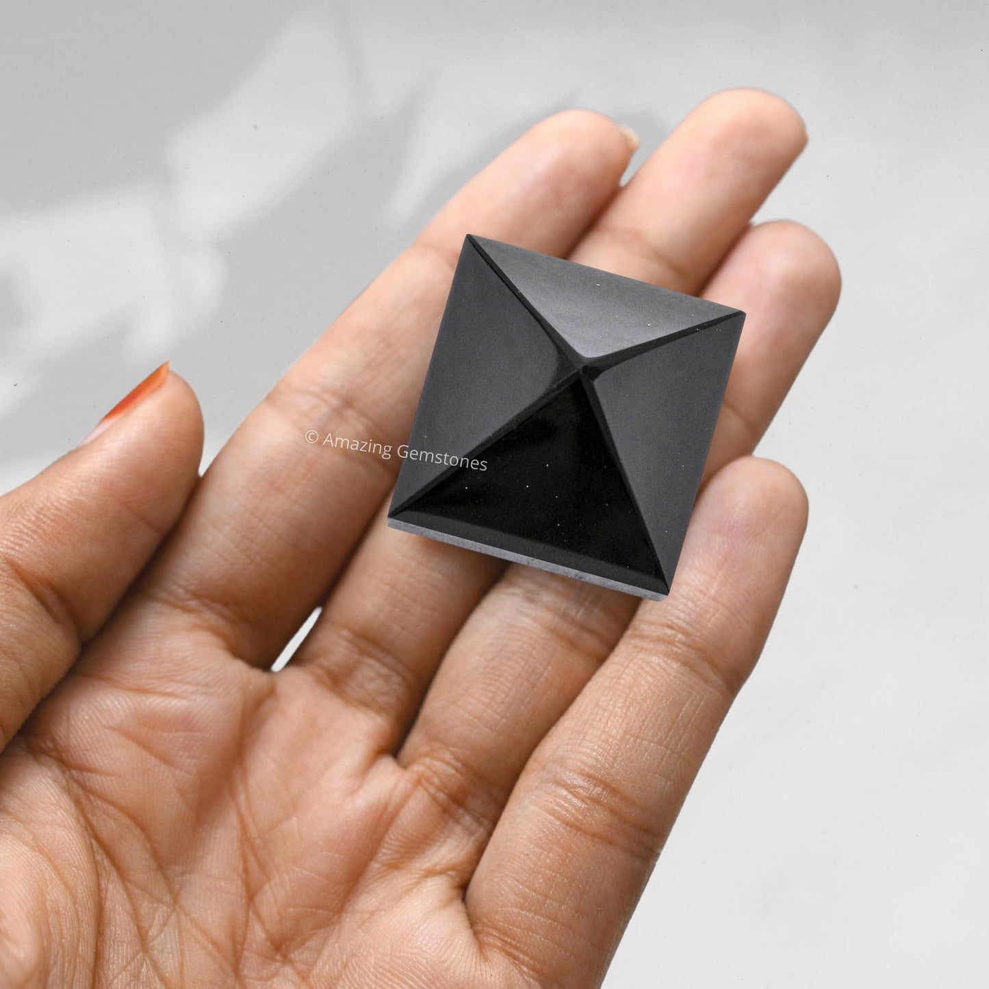 Amazing Gemstone Black Obsidian Pyramid Crystal Healing Stones - 1" Great Pyramid Figurine of Natural Stone Pyramid for Meditation, Reiki, Chakra Balancing and Crystal Pyramids Grid