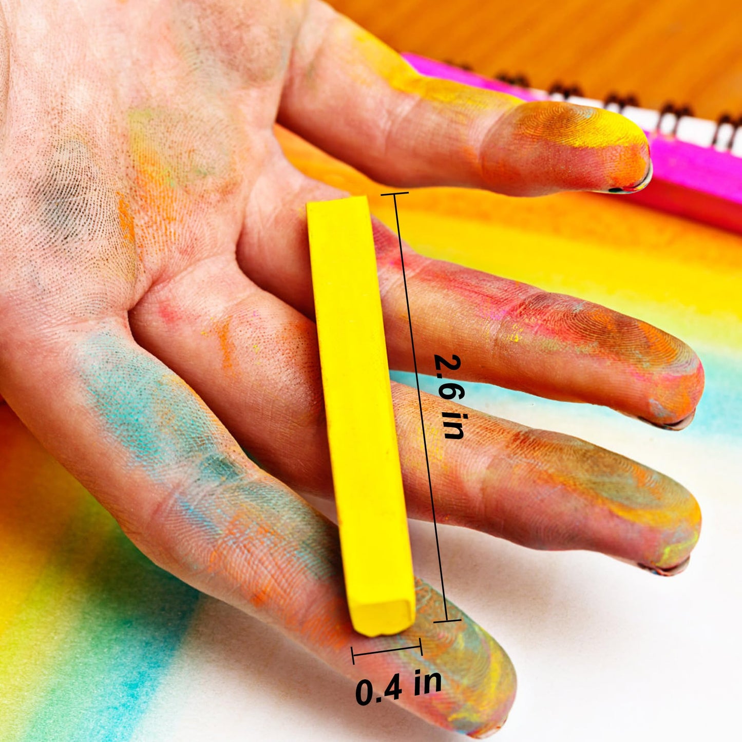 Dlicoda Soft Pastel for Artists, 24 PCS Vibrant Colors Chalk Sticks - Premium Pastel Art Supplies for Drawing, Blending, and Shading - Ideal for Adults and Beginners