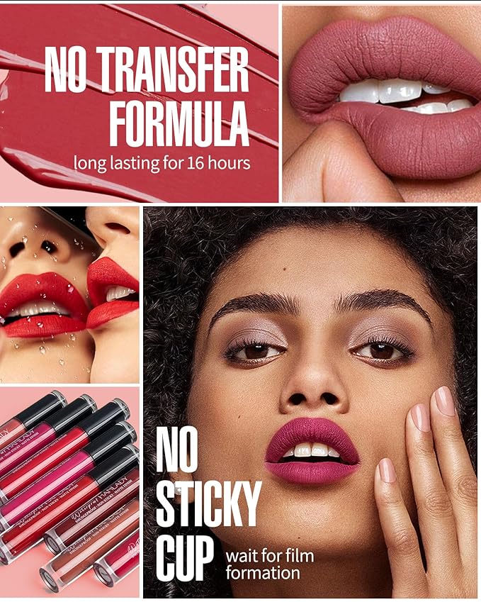 Bright Red Lipstick Long Lasting Lipsticks for Women Smudgeproof Transferproof Cruelty Free Lip Makeup, 903 Don't Stop