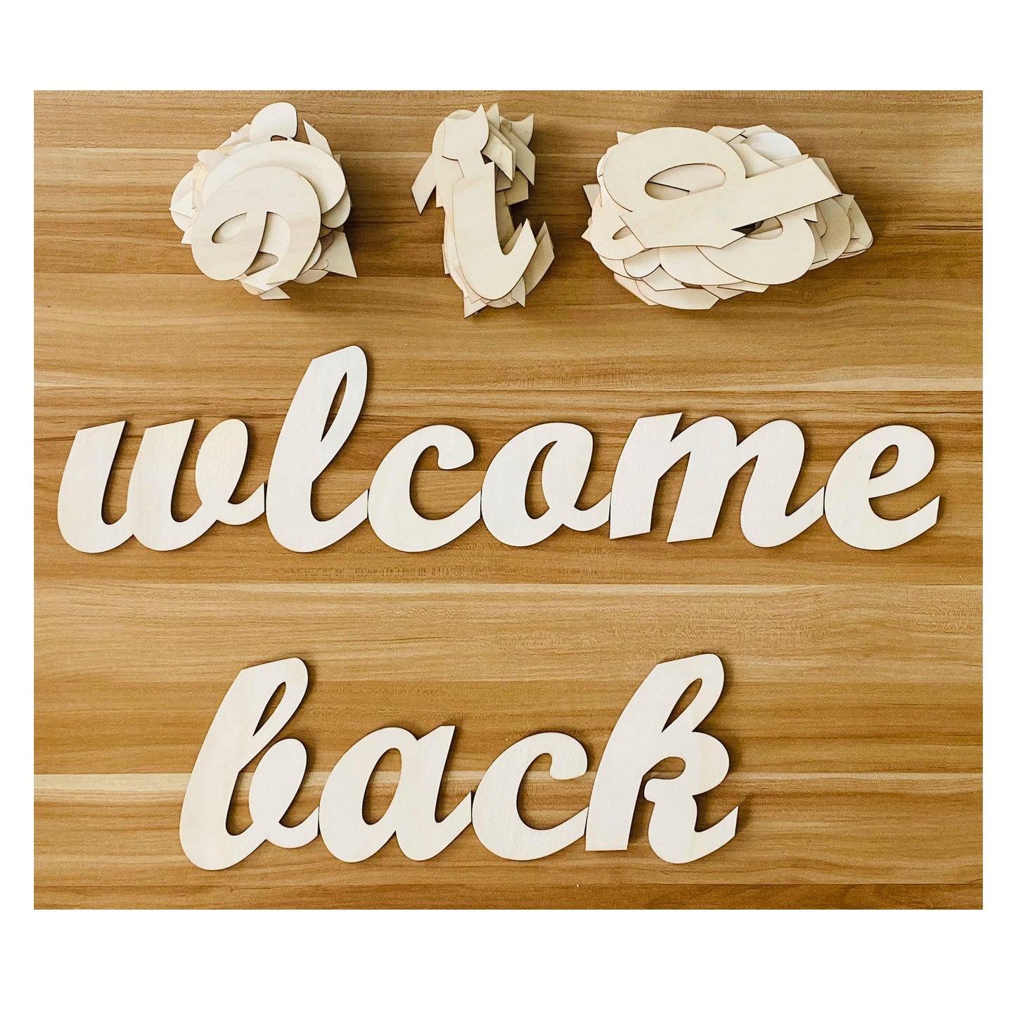 3.7 to 6 Inch 102 Pieces Wood Letters Cursive Lowercase Unfinished Thin Wooden Alpabets a-z for Crafts
