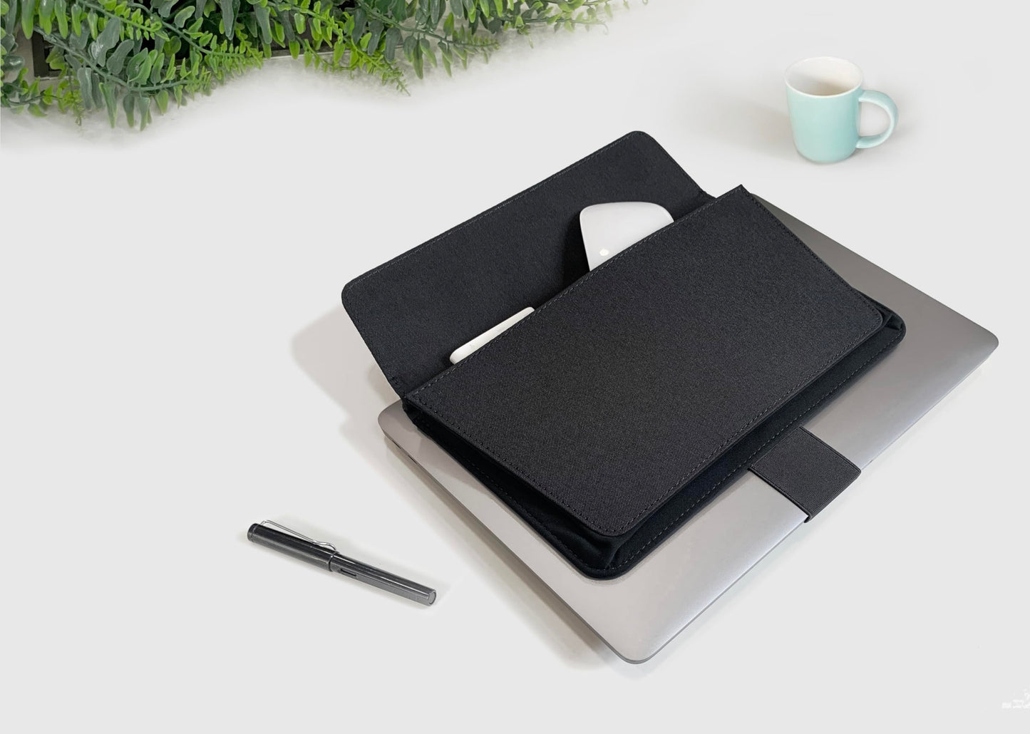 Beblau FOLD PRO Portable Tech Organizer – Attachable Device Pouch & Desk Sleeve | Gadget Case for Office and Home | Work-from-Home Essentials | Flexible Backpack Insert | Fits 13"-15"