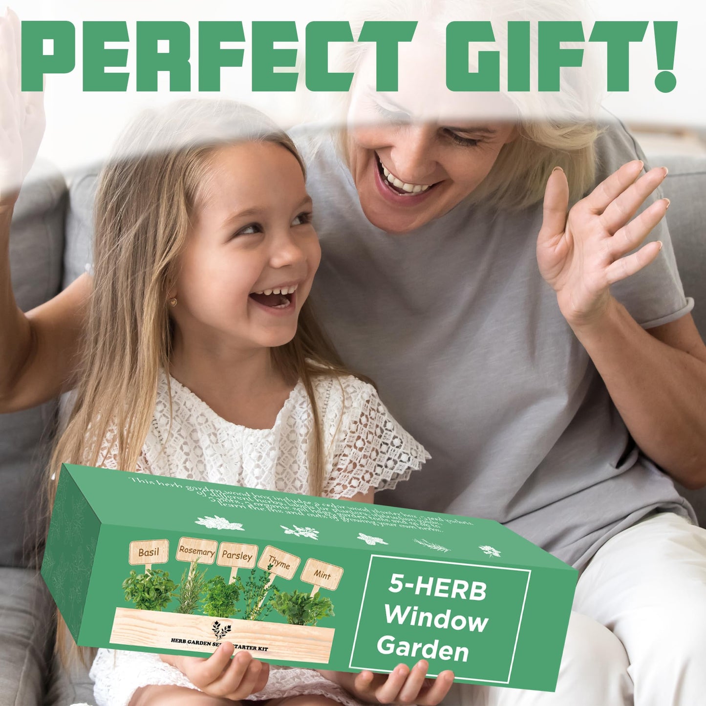 Indoor Herb Garden Starter Kit, Including A Complete Gardening Tools for Women Parents Gift