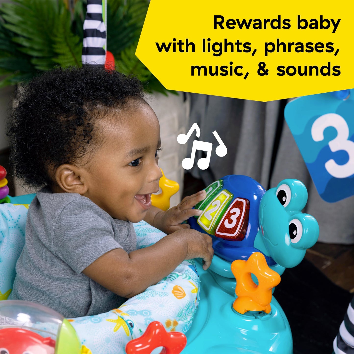 Baby Einstein Ocean Explorers Curiosity Cove 2-in-1 Educational Activity Jumper and Floor Toy, Max weight 25 lbs., Ages 6 Months+, Unisex