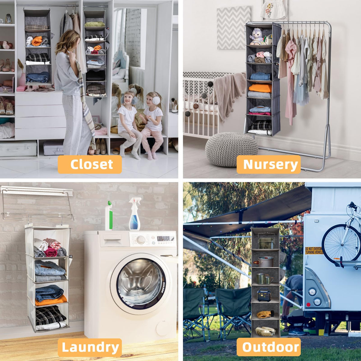 2 Packs Hanging Closet Organizer (2 Count)