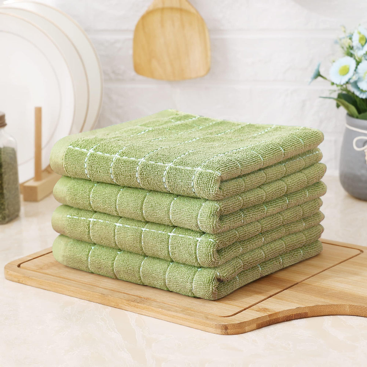 100% Cotton Terry Kitchen Towels (4 Count)