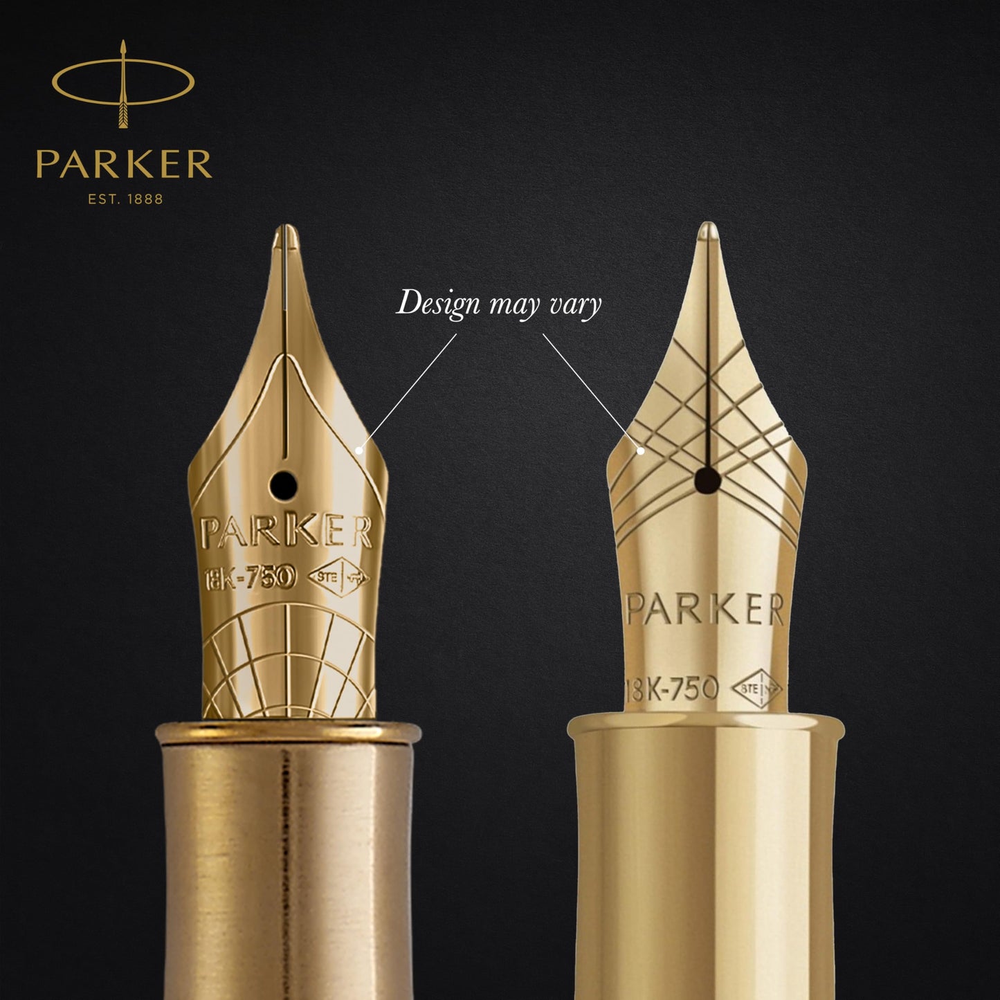Parker Sonnet Fountain Pen Chiseled Silver with Gold Trim Solid 18k Gold Fine Nib (1931489)