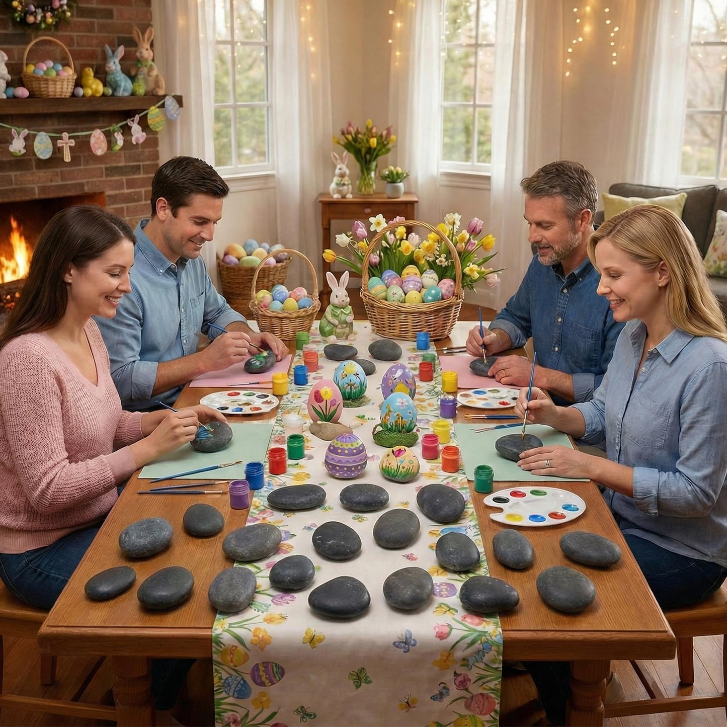 FUTUREPLUSX 20 PCS Painting Rocks, 2-3 Inch Natural Smooth River Rocks for Painting, Flat Stones for Kindness, Mother's Day Crafts, Garden Decor & Kids Art Projects