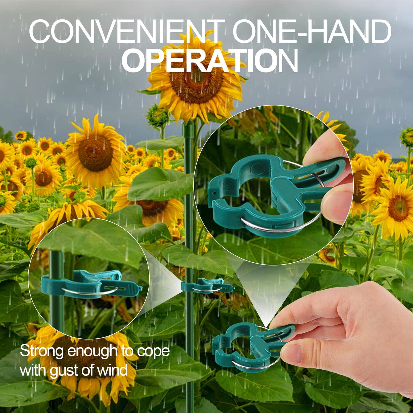 Yinghezu 80 Pcs Plant Support Clips,Flower and Vine,Garden Tomato Plant Support Clips for Supporting Stems,Vines Grow Upright Climbing,Tool for Straightening,Tomato Cage,Trellis. 2 Sizes in one Pack