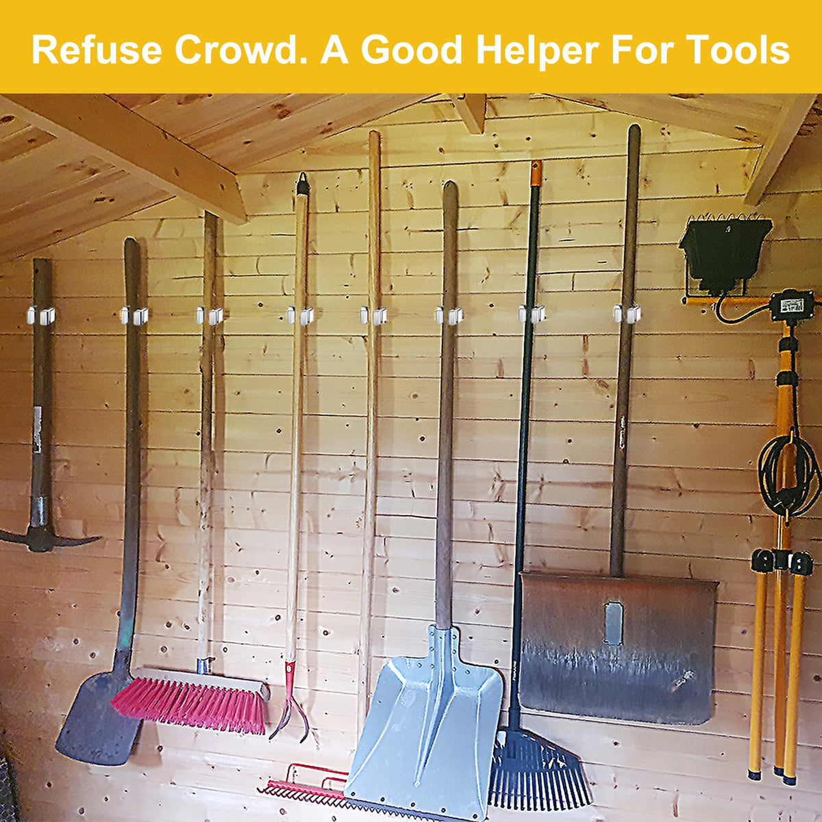 25 Pack Broom Holder Wall Mount