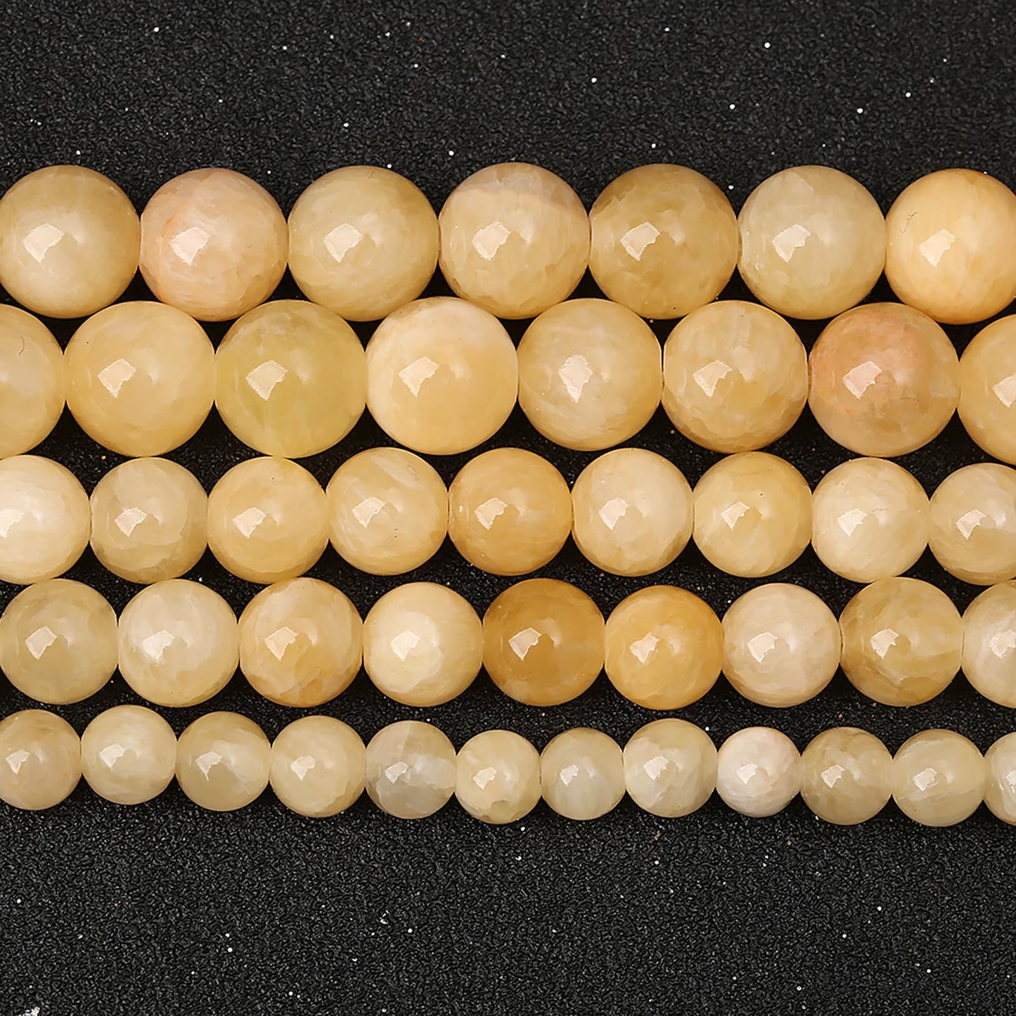 6MM 60PCS Natural Stone Yellow Calcite Beads for Jewelry Making DIY Bracelet