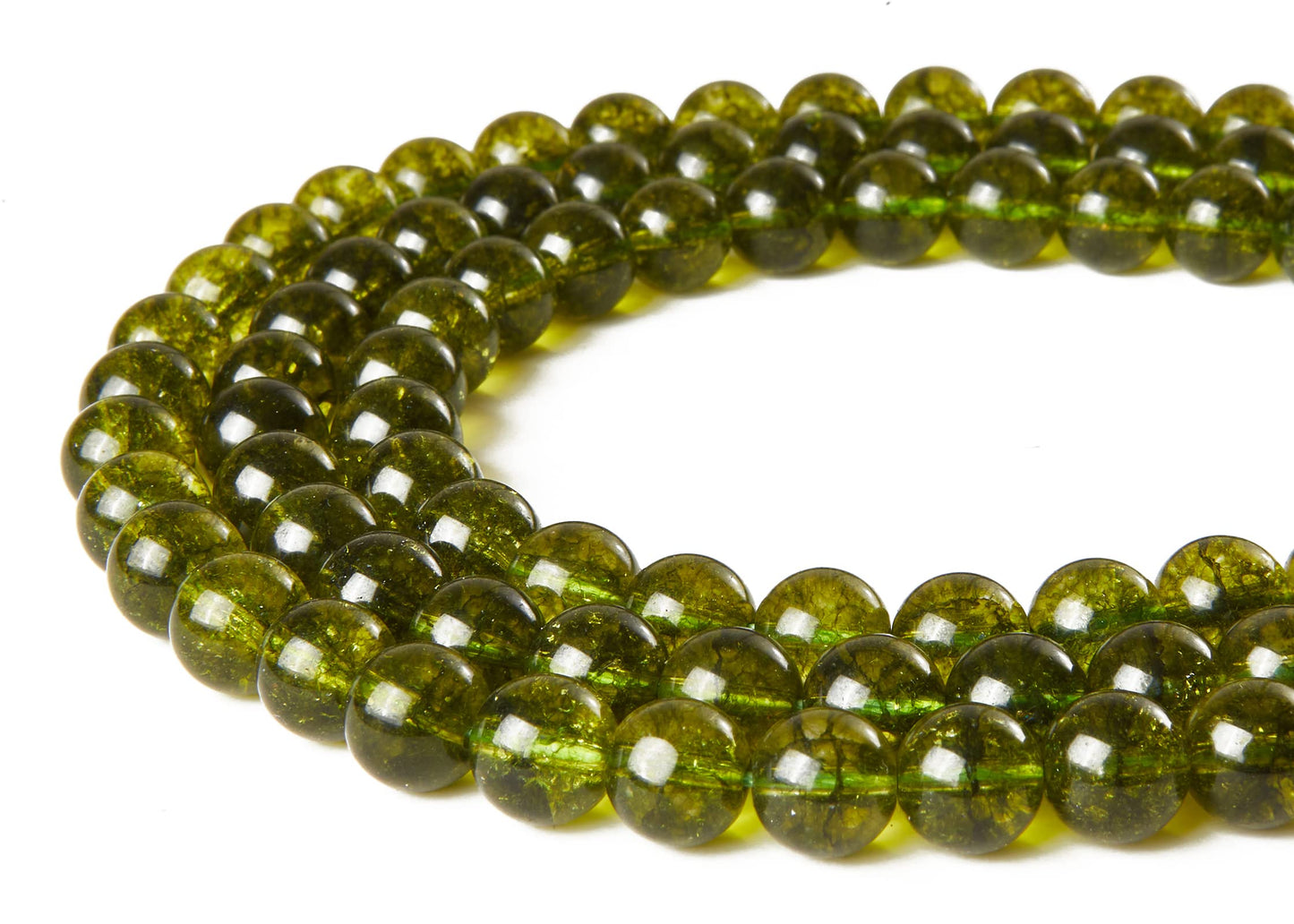 100pcs 6mm Peridot Beads Natural Gemstone Beads Round Loose Beads for Jewelry Making