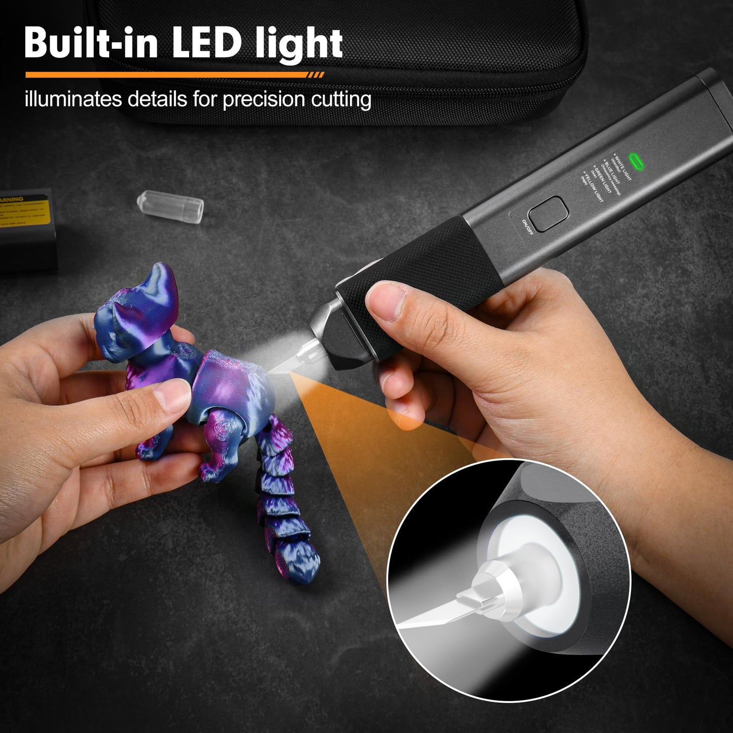 Ultrasonic Cutter, 40kHz High Precision Ultrasonic Cutting Knife, 30W Corded Ultrasonic Knife for Better Cooling, Effortless Support Removal Tool for Resin, Plastic, PCB, Leather, Hobby DIY Craft