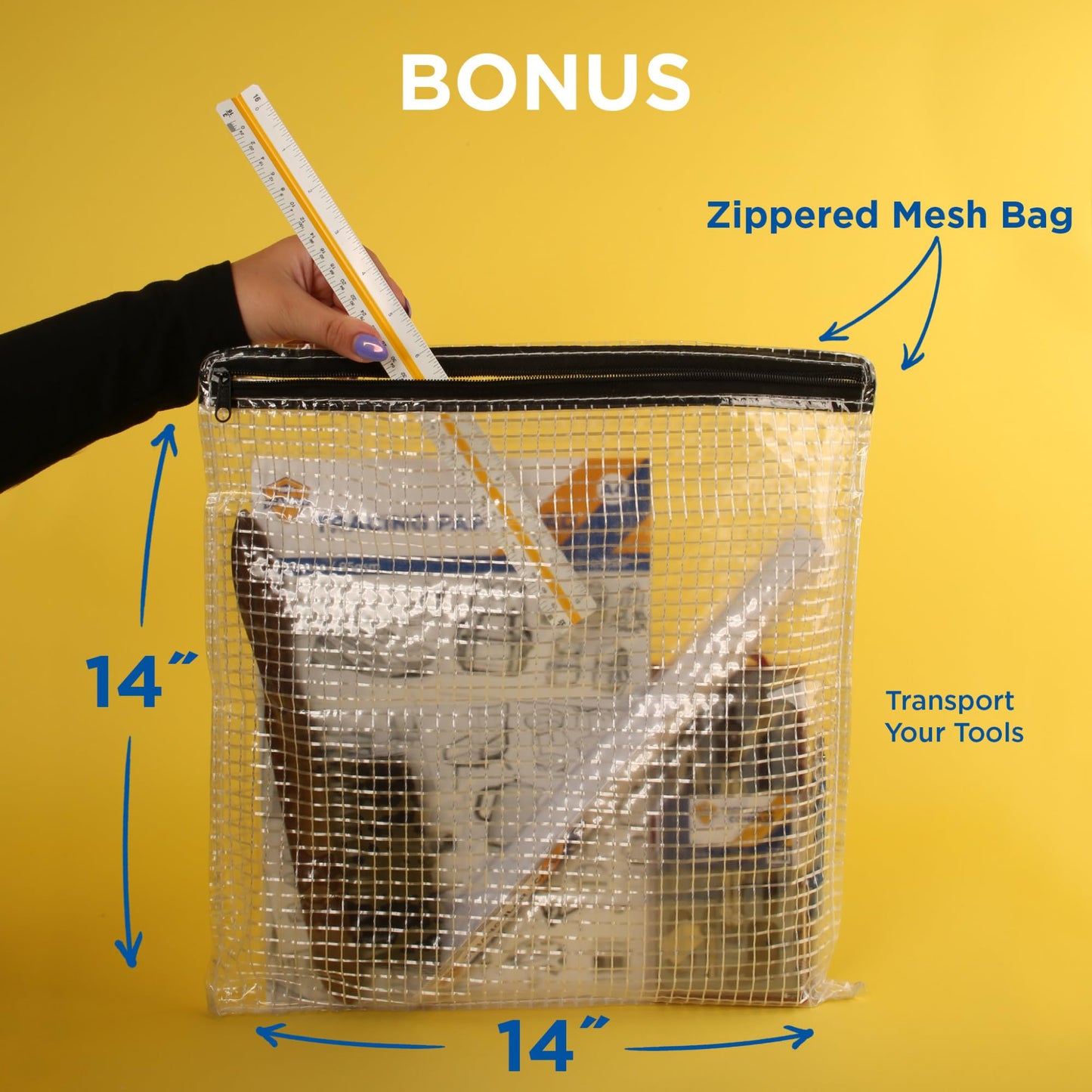 ALVIN Academy Drafting, Drawing and Design Launch Kit | 10 Pieces | Class Tools for Geometry, Architecture and Engineering Students | - Model DDKL1