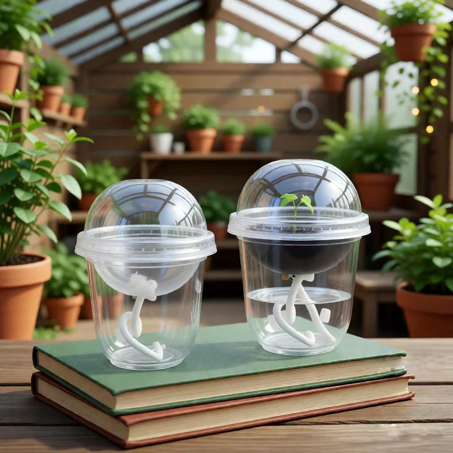 ORIMERC 30 Set Nursery Pots with Humidity Dome, Clear Nursery Pots with Drainage, Self Watering Small Plant Pots, Seedling Pots for Plants, Seed Starter Pots for Planting Vegetables Fruit Flower