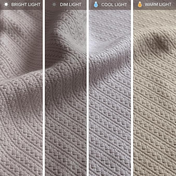 Madison Park Liquid Cotton Luxury Blanket Premium Soft Cozy 100% Ring Spun Cotton For Bed , Couch or Sofa, Twin, Gray