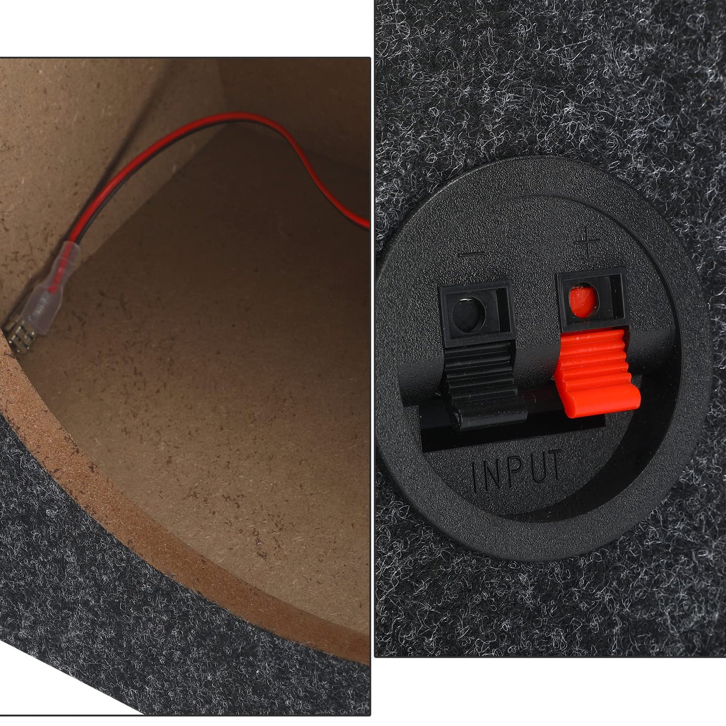 BBTO 2 Pcs Angled Style Car Audio Speaker Box 6x9 Speaker Boxes Car Audio Enclosures Sturdy Constructed Truck Speaker Box for Home Vehicle Subwoofer Sound Supplies(8.25 x 5 x 12 Inch)