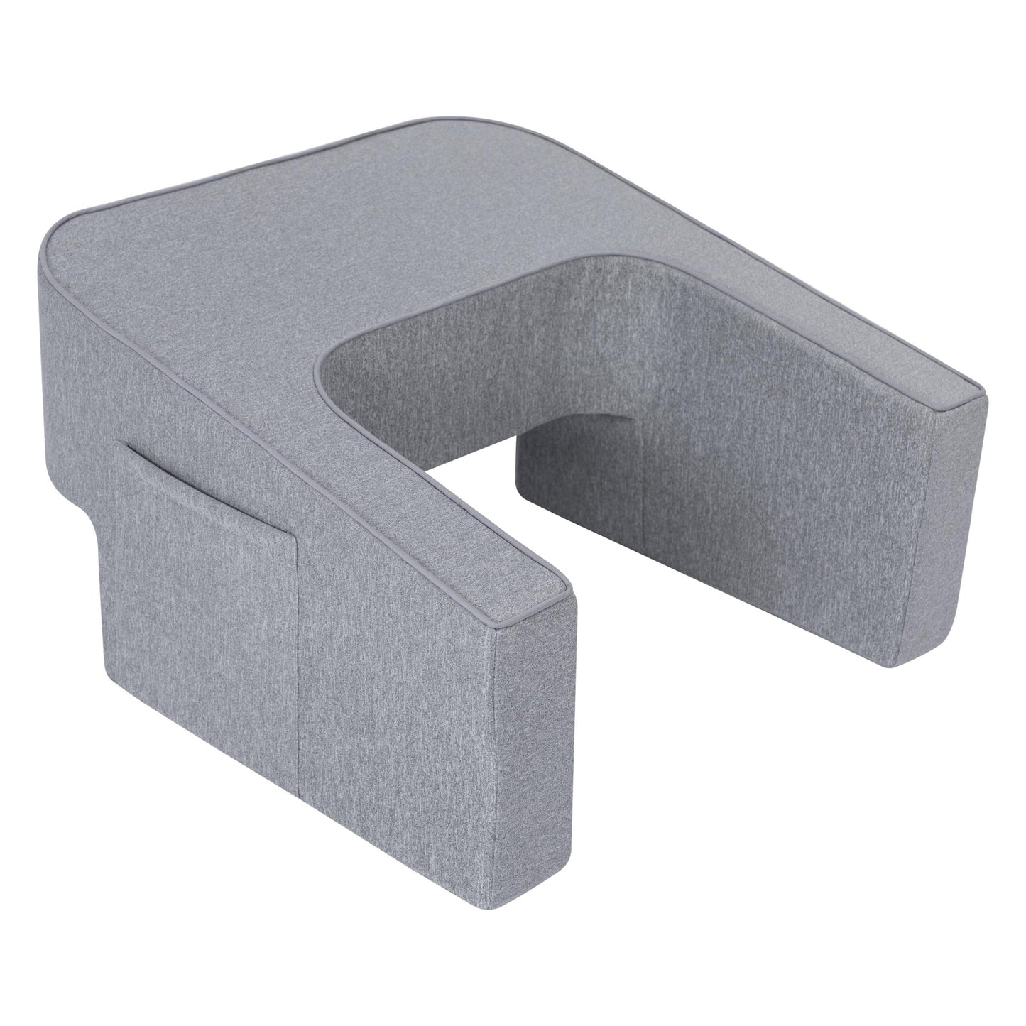 Lavish Home Reading Pillow for Gaming - Lap Desk Pillow with Arm Rests, Storage Pockets, and Removable Washable Cover - Laptop Pillow for Reading, Gaming, Studying, and Working (Gray)