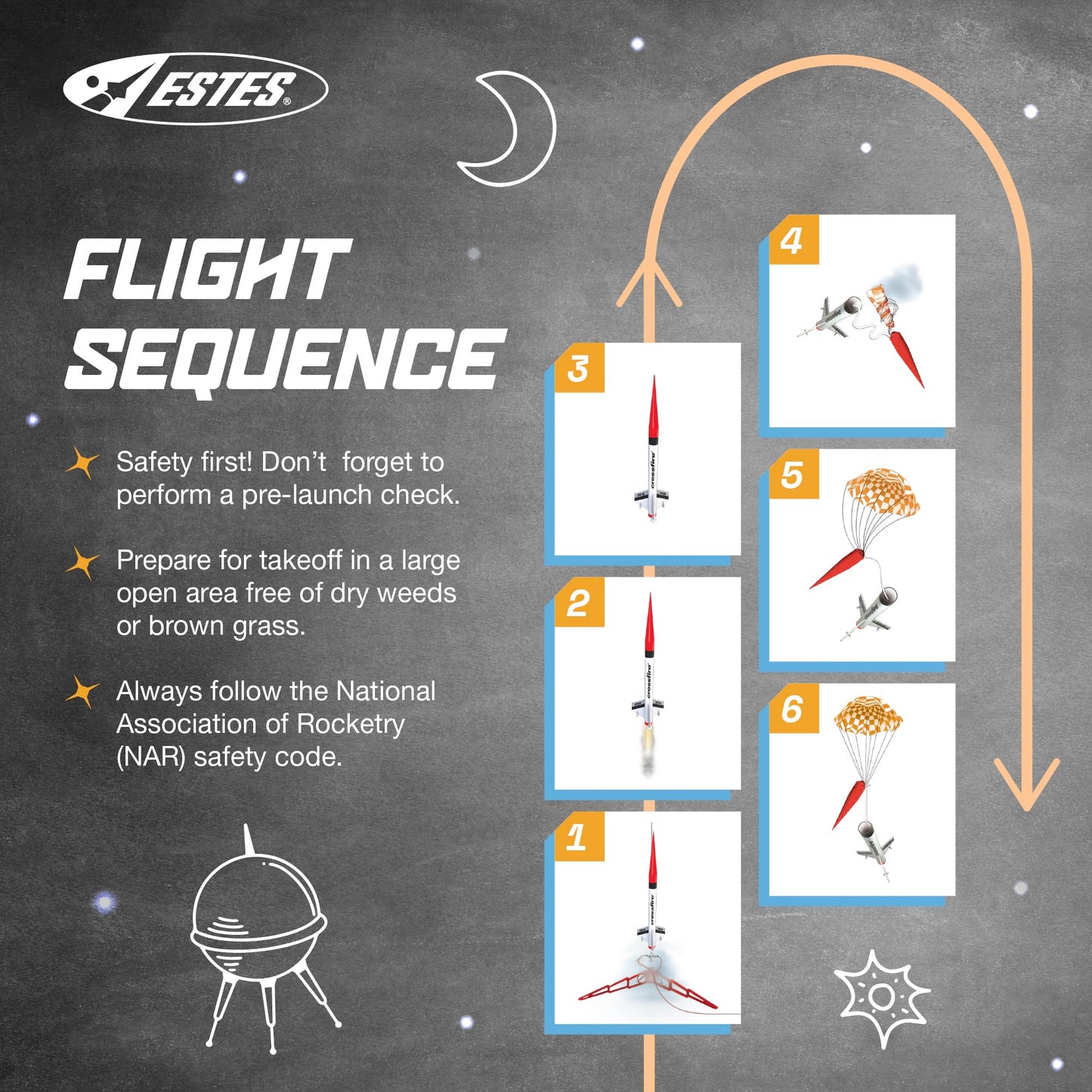 Estes 1469 Tandem X Rocket-Building Kit, Beginner Flying-Rocket Model Kit for Ages 10+, Includes Launch Pad and Controller