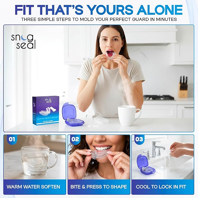 Dental Guard 2-Pack – Reusable BPA-Free Medical-Grade Material – Custom Fit – Nighttime Teeth Grinding Protection for Men and Women