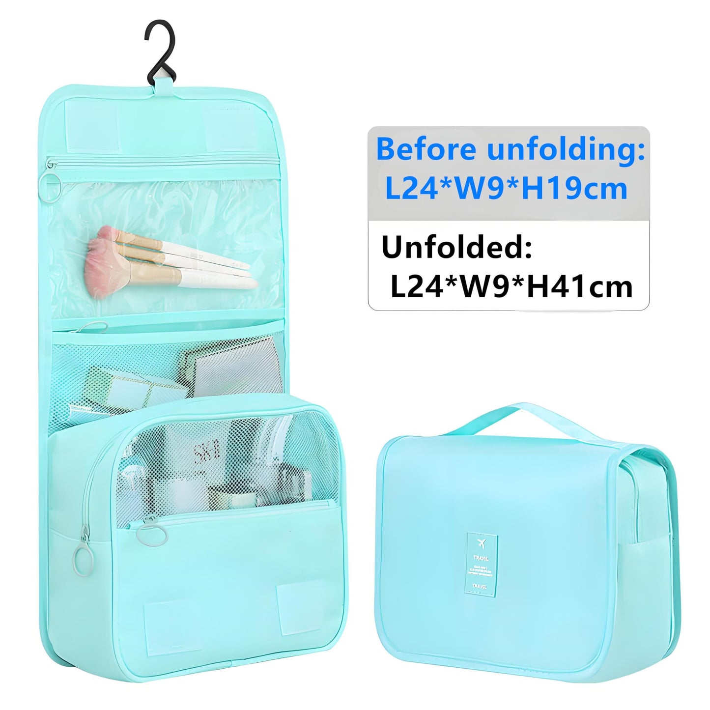 Travel packing cube bag (Bright Blue, Medium)