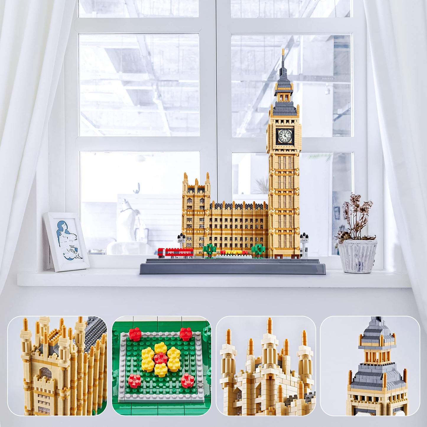 YaJie Big Ben Architecture Model Building Block Sets - World Famous Architectural Model Present for Age of 14+ and Adult(4112PCS)
