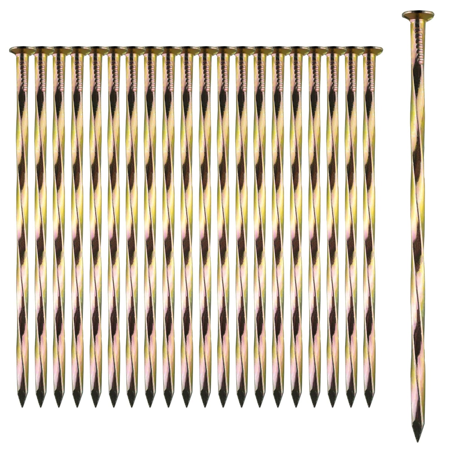 POSEOFFR Artificial Turf Stakes 6 Inch Spiral Galvanized Landscape Staples, Heavy Duty Weed Barrier Fabric Stakes for Paver Edging, Gardening Lawn Edging and More (50Pack)